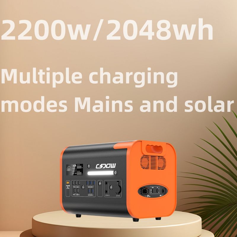 Draadloos opladen 15W 40ah Hoog vermogen Draagbare elektriciteitscentrale met cyclustijd 2000 keer