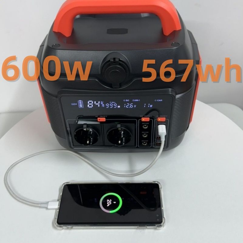 Eenvoudige en veilige aan boordstation 600W288wh zonne-generator met een wisselstroomstop