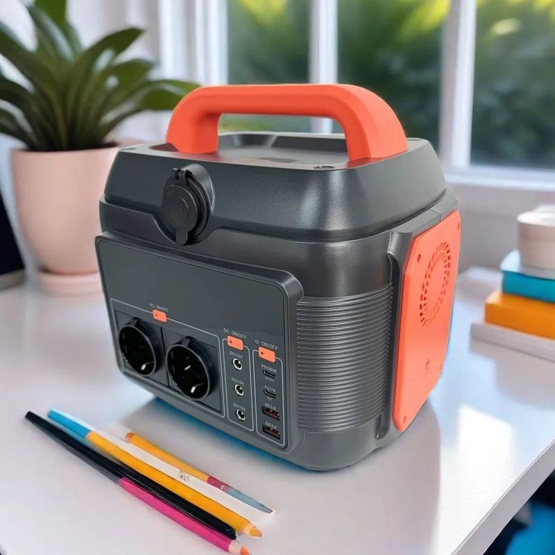 Buiten draagbare elektriciteitscentrale met een hoge capaciteit Oranje 600W/576wh 40ah zonne-generator