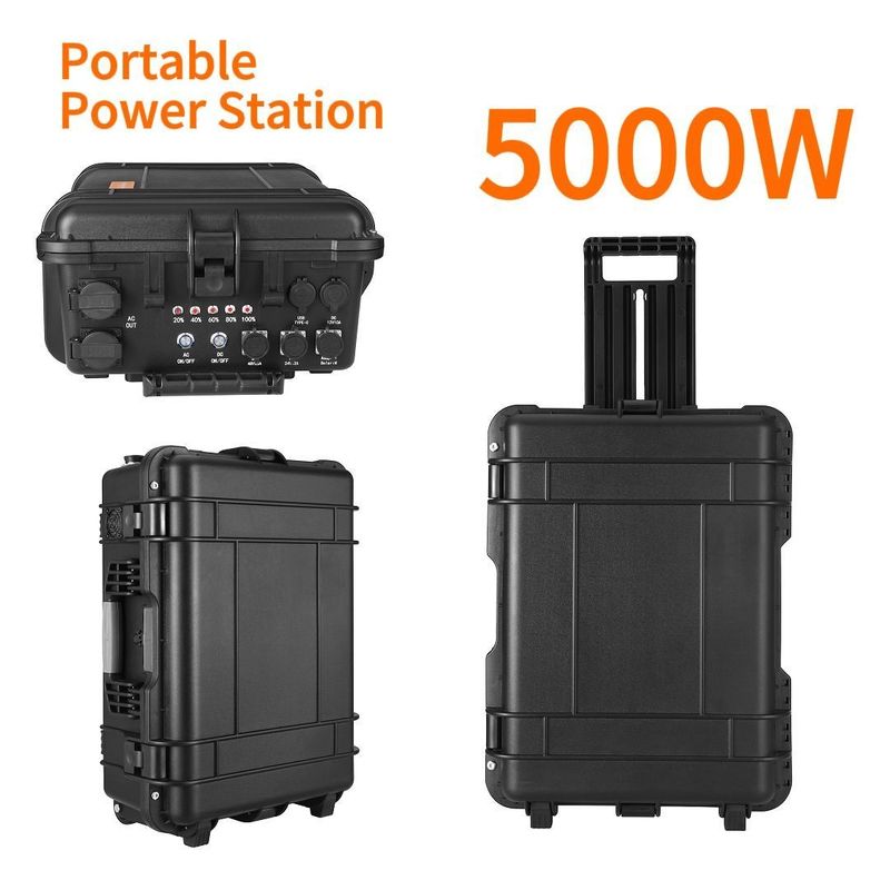 5000W Grote elektriciteitsgenerator Camping Lithium Draagbare Zonnecentrale met LT-50