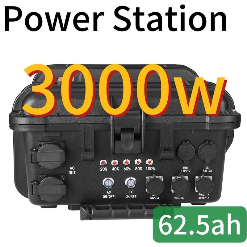 Solar Powered Drone Emergency 3000W 62.5ah Power Station met CE.Un38.3 certificaat
