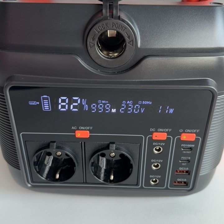 AC-uitgang 220V 50Hz/110V 60Hz Draagbare elektriciteitscentrale 600W voor mobiele noodgevallen