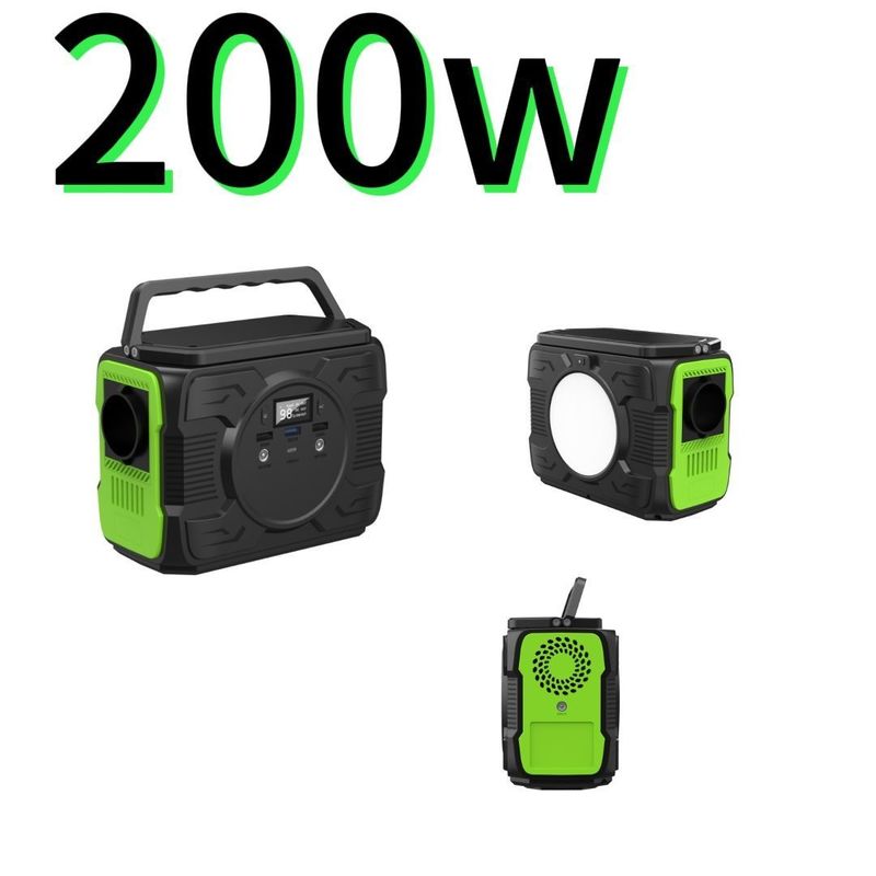 High Mobility Portable Solar Power Station met 4W LED-licht gestaag aan en 200W output