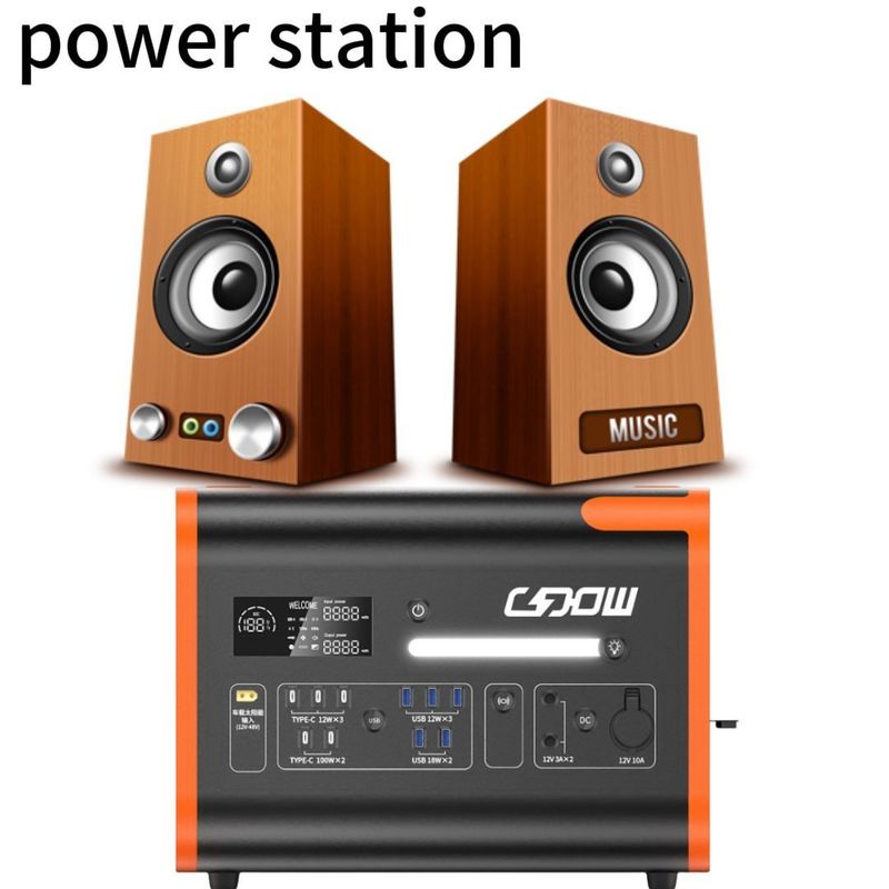Grote capaciteit 2200W/2048wh Outdoor Lithiumbatterijcentrale voor noodgevallen in het gezin