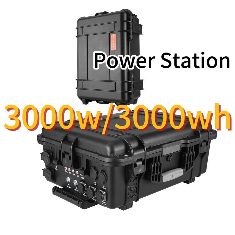 3000W Outdoor RV/Van Camping Emergency Inverter Mobile Power Station Draagbare trekstang en katrol
