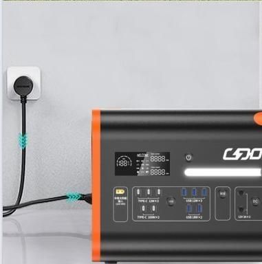 1000W mobiele generator zonne-oplader wisselstroom-uitgangspoort voor 2200W buitencentrale