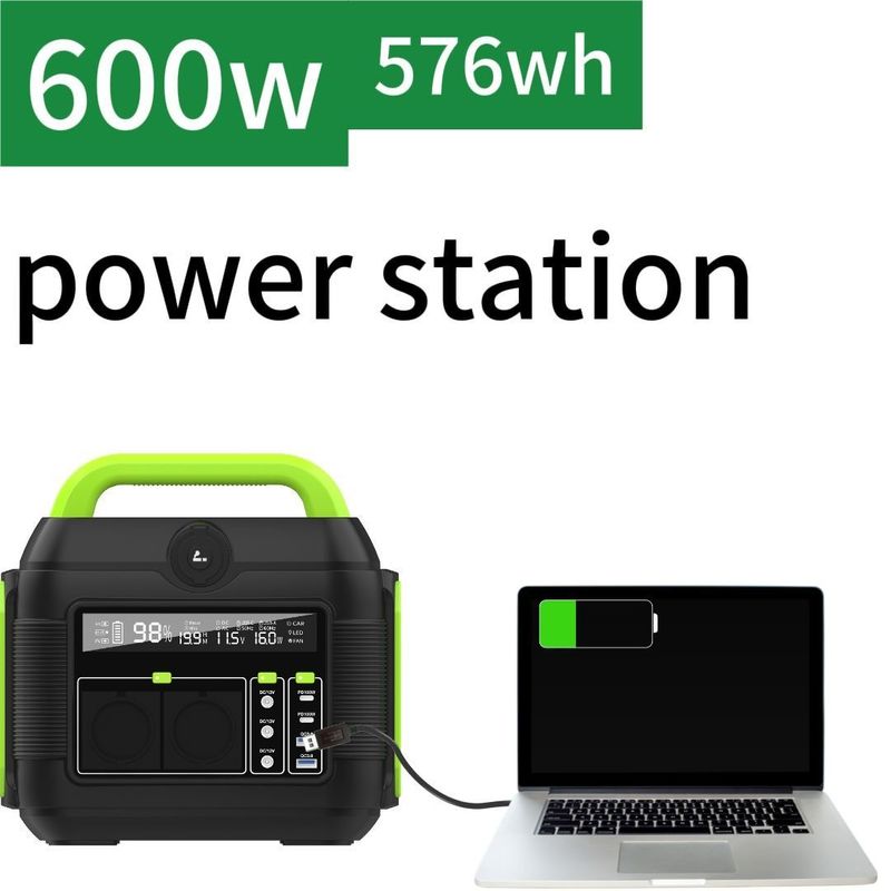 300W/600W mobiele stroom 110V/220V draagbare elektriciteitscentrale voor noodopladen buiten