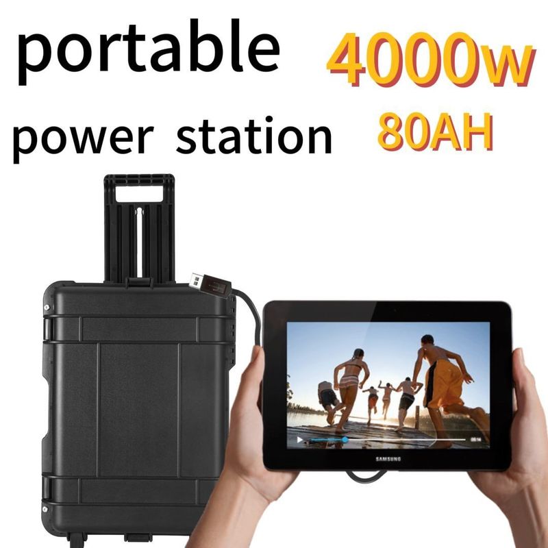 4000W80ah/UPS Pure Sinus Wave BMS Batterij aangedreven systeem voor draagbare energieoplossing