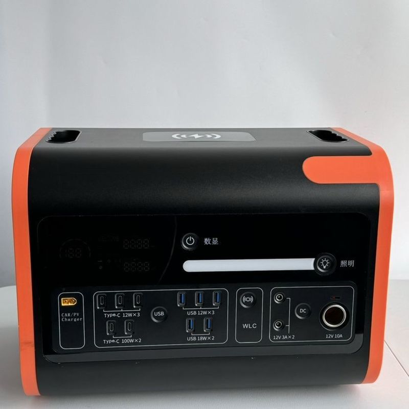 1500 W snellaad mobiele elektriciteitscentrale voor zonne-energieopslag en draadloos opladen