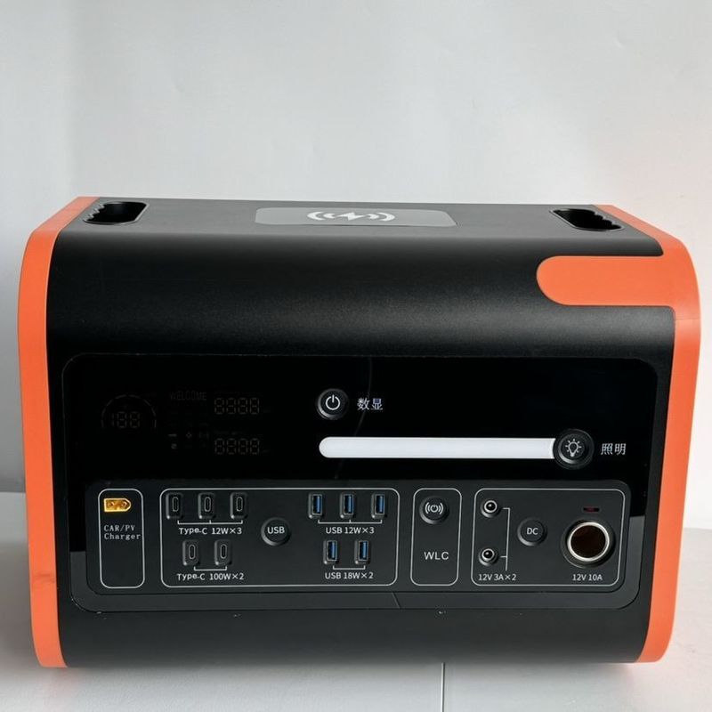 Draagbare elektriciteitscentrale 2200W Pure Sine LiFePO4 UPS Backup Battery voor outdoor camping