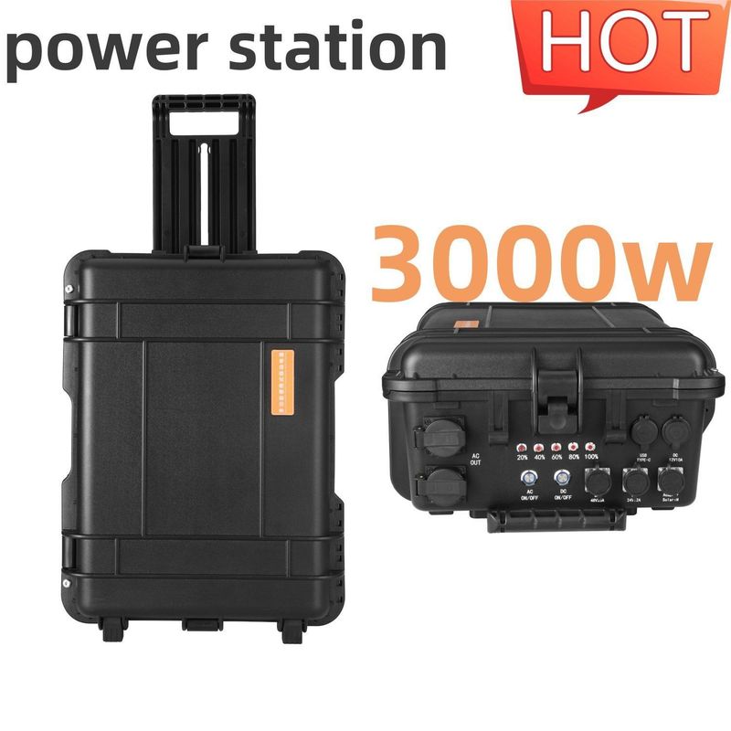 3000W warm zonne-energie-drone-energiecentrale CE.Un38.3 gecertificeerd en krachtig ABS-legeringsschelp