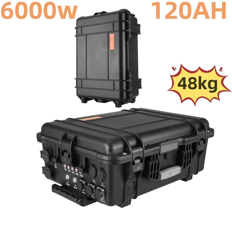 AC Pure Sine Wave 6000W/120ah zonne-energiegenerator voor thuis en buiten energieoplossing