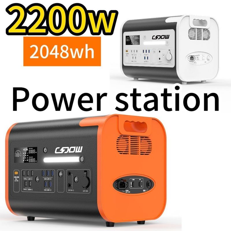 2200W/40ah 2024 Energy Portable Power Station Zwart Oranje Kleur voor buitenreizen