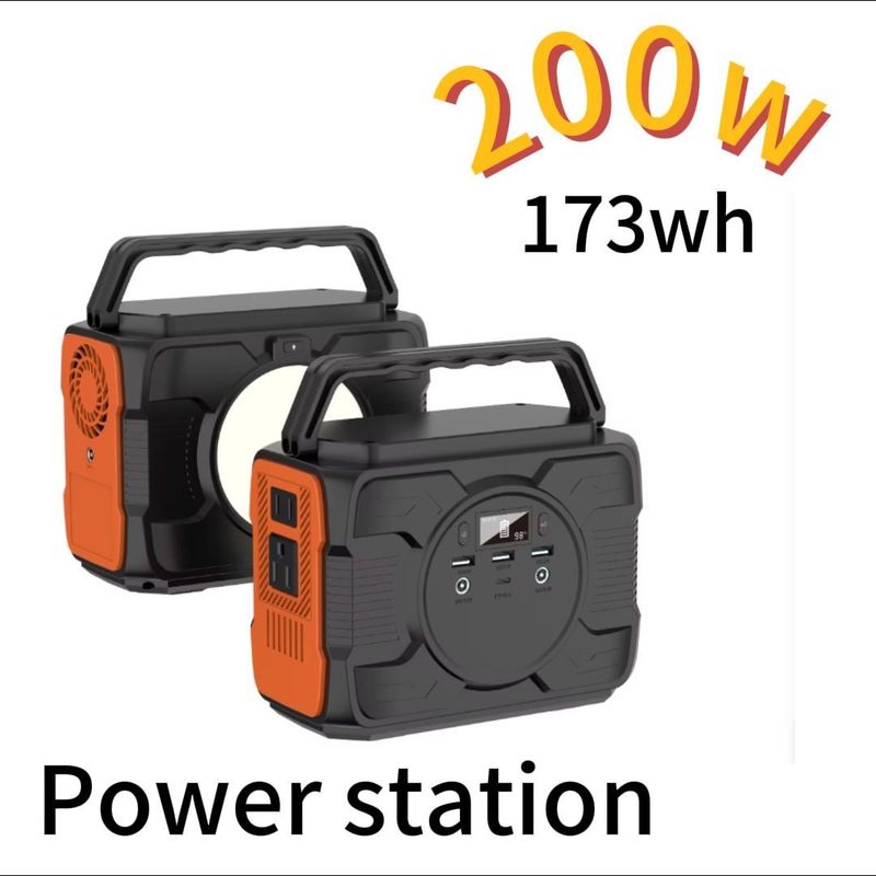 200W/173whc accu back-up power nood draagbare elektriciteitscentrale beste LED licht flitser