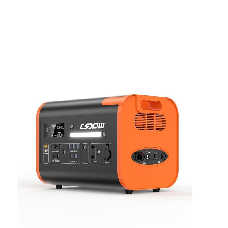 220V±5% wisselstroom-uitgangsspanning Draagbare elektriciteitscentrale met grote capaciteit 2200W/2048wh/40ah