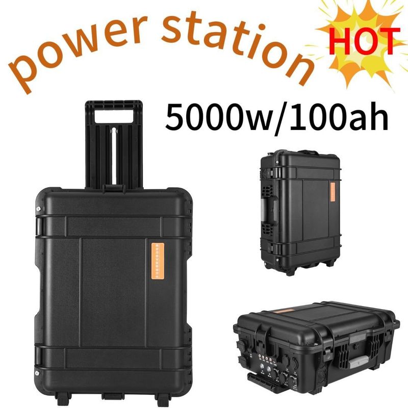 Buitenkamperen Zonnecentrale Alle AC-uitgang 4800wh 48V100ah voor gezin