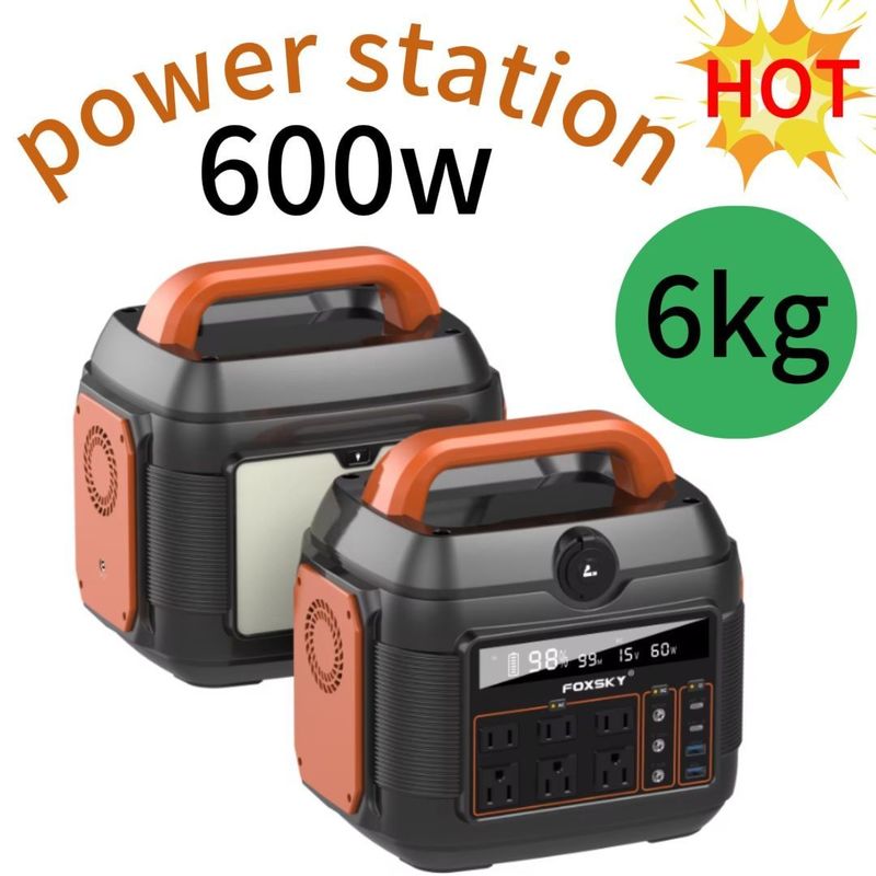 Gezinscamping buiten Zonne-energiecentrale 110V/220V/600W/576wh met aansteker