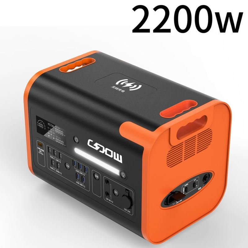 220V/110V/2200W/2400W Pure Sine LiFePO4 Backup Battery Outdoor Camping Draagbare Power Station