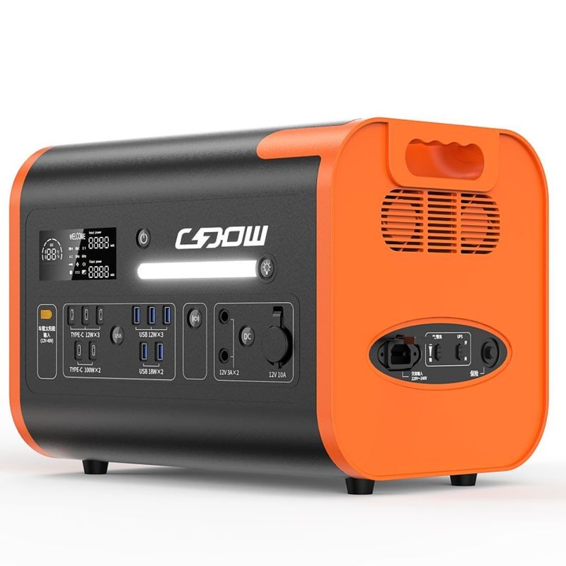 Verenigde Naties AC Socket Draagbare mobiele stroom 2200W draadloos opladen zonne-generator