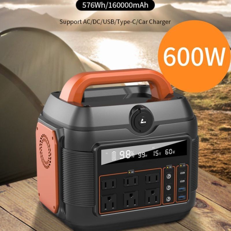 Draagbare 600W noodzonne-energiegenerator-station voor mobiele oplaadoplossingen