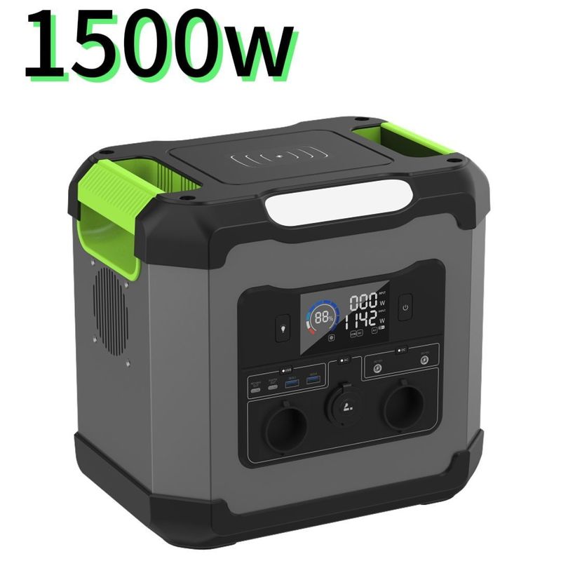 1200W/1500W/2000W mobiele voedingsbron 1500W wisselstroom uitgangsvermogen voor draagbare elektriciteitscentrales