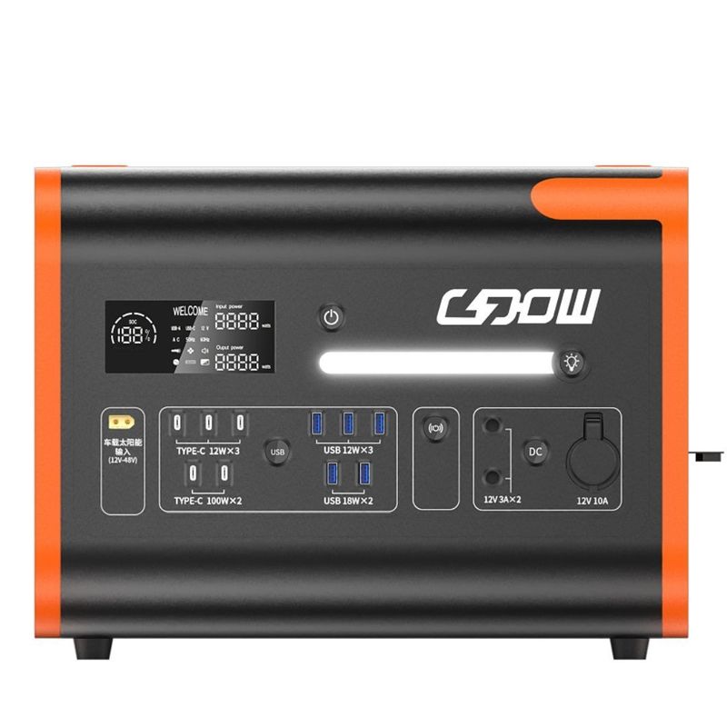 LiFePO4 Energie 2200W/2400W Zonne-energiegenerator Draagbare elektriciteitscentrale Levensduur 2000 keer