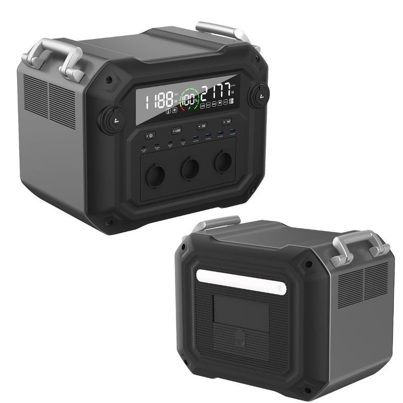 2500W/600W zonnepaneel Input LiFePO4 energieopslagbatterij Draagbare elektriciteitscentrale