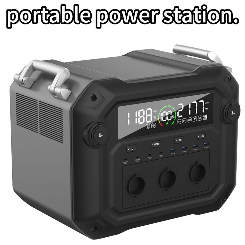 2500W wisselstroomuitgangsvermogen Draagbare elektriciteitscentrale Un38.3 MSDS-verificatie voor buitenreizen