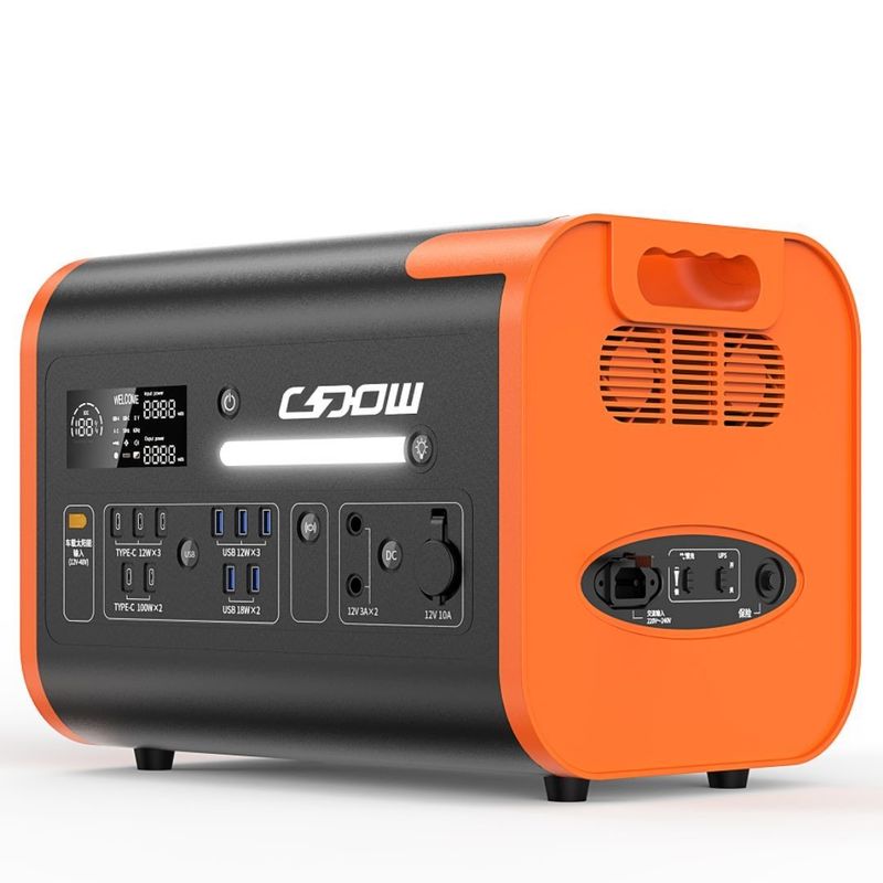 Draagbare elektriciteitscentrale voor buitenkamperen 40ah/2200W met Liquid Crystal Display Screen