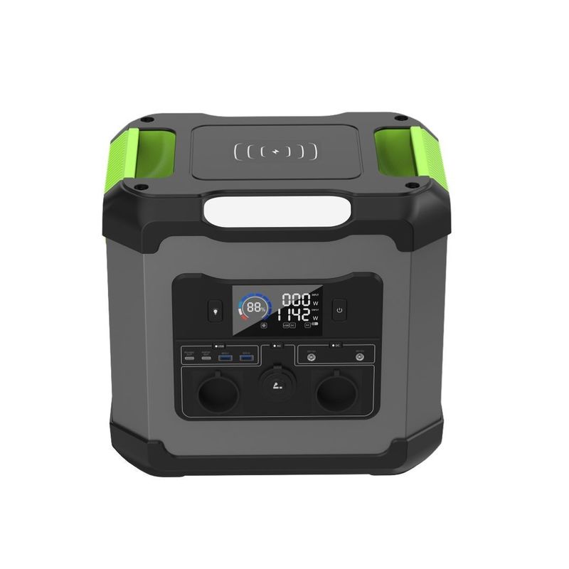 Draagbare elektriciteitscentrale 1500W wisselstroom-uitgangsvermogen en Type-C2-uitgang 12V/2,25A voor noodgevallen