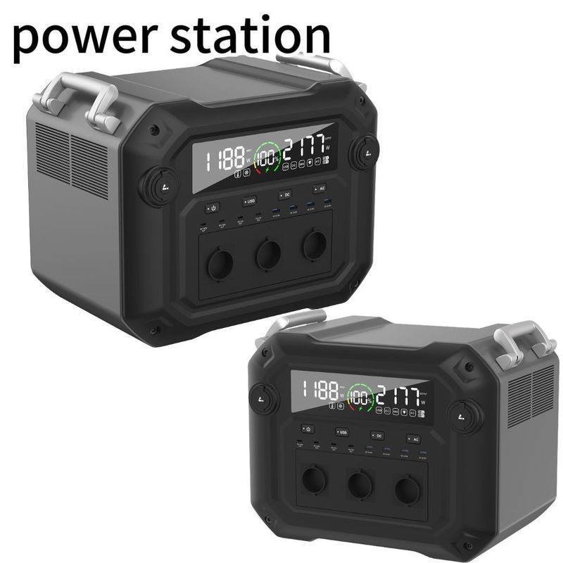 Energieopslag Draagbare elektriciteitscentrale met 1200W wisselstroominvoer en 3600W/3430.4wh capaciteit
