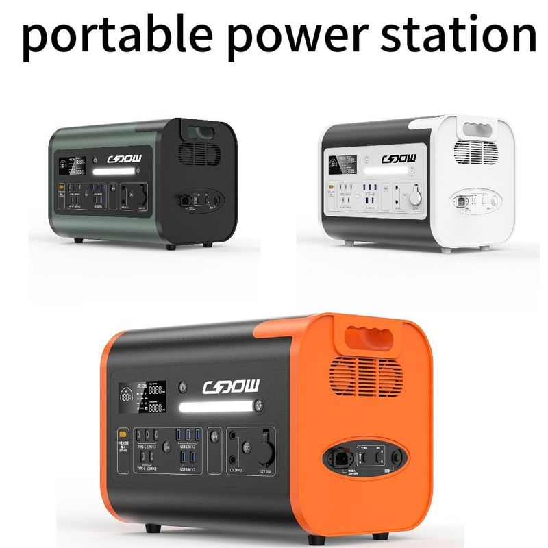 40ah/110V/220V Mobiele oplaadbare 2200W Outdoor Camp Lithiumbatterij Power Draagbare Power Station