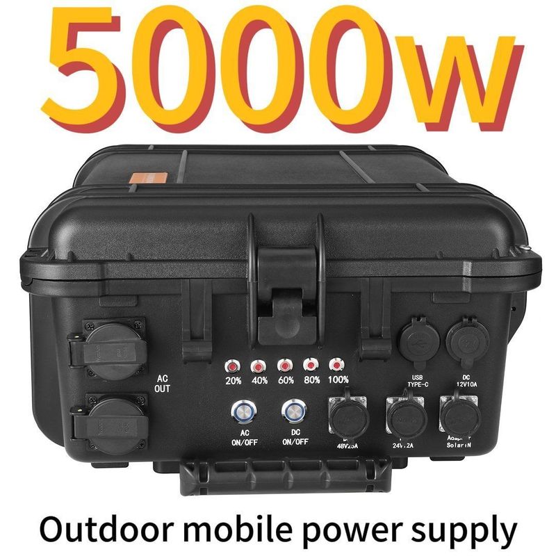 Laagtemperatuurbescherming 5000W AC LiFePO4 zonne-generator voor huishoudens buiten
