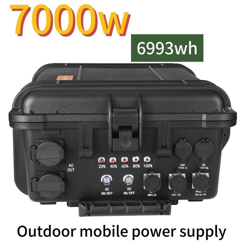 7000W/6993whlifepo4 Outdoor Draagbare Oplaadbare Zonne-Windcentrale voor Outdoor