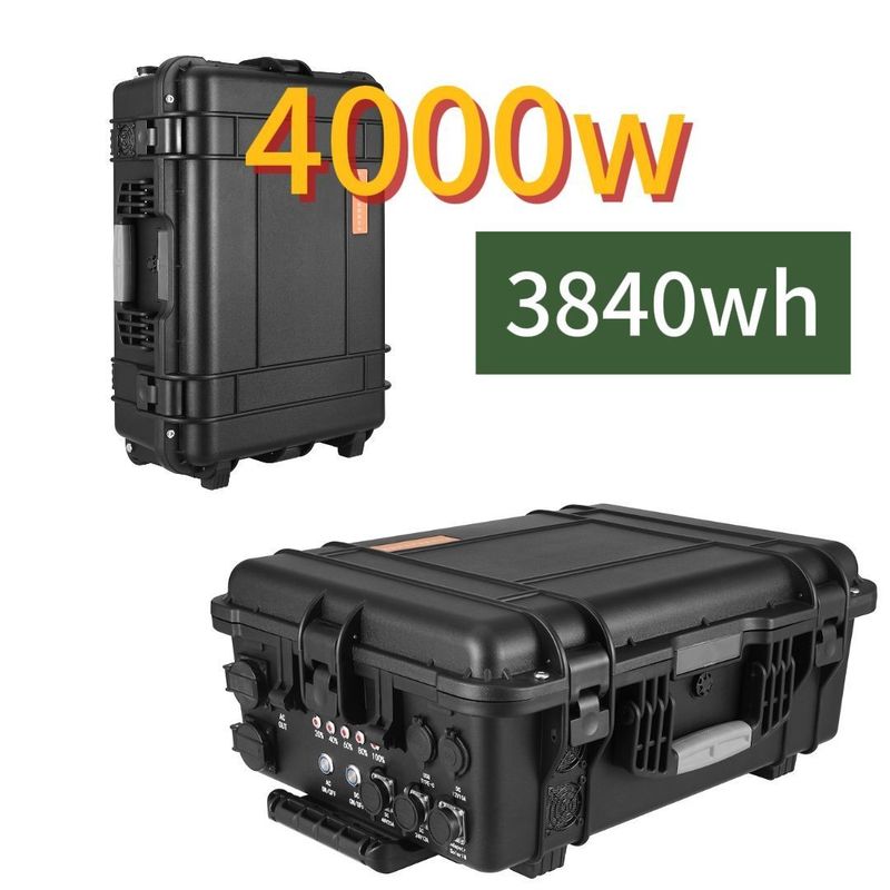 4000W uitgangsvermogen Draagbare zonne-energiecentrale Perfect voor kamperen en stand-by stroom