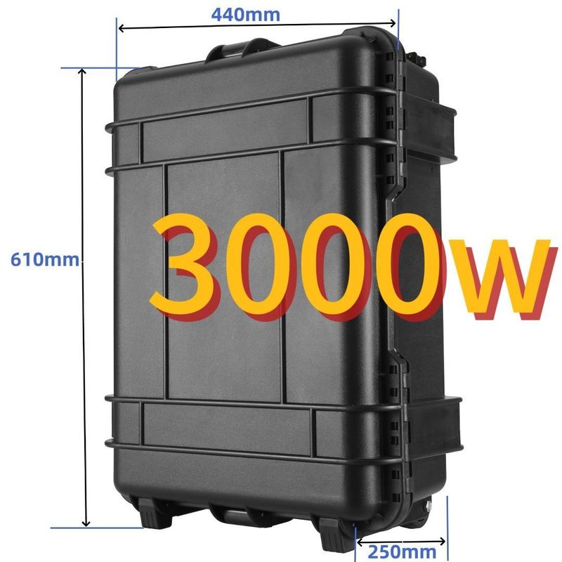 3000W mobiele zonne-energiegenerator voor buiten met nood draagbare energiecentrale