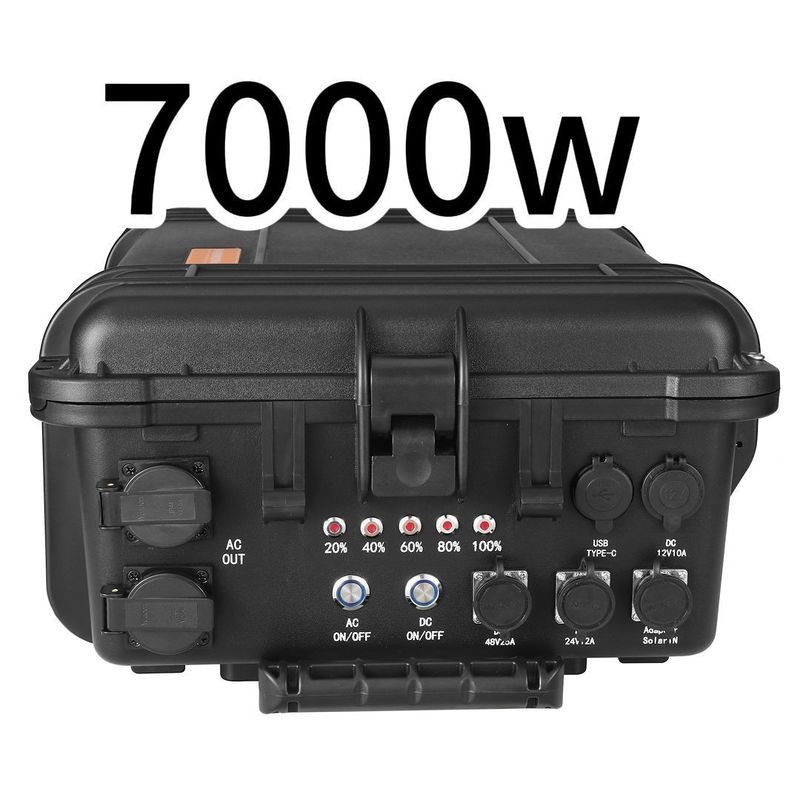 Draagbare 7000W zonne-energiegenerator batterij energieopslag systeem met 50.000kg bruto gewicht