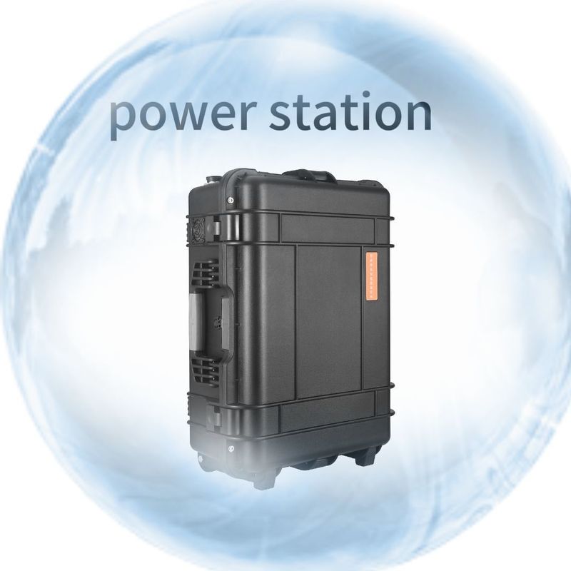 8000W piekvermogen Outdoor mobiele elektriciteitscentrale met AC 220V stopcontact en lithiumbatterie