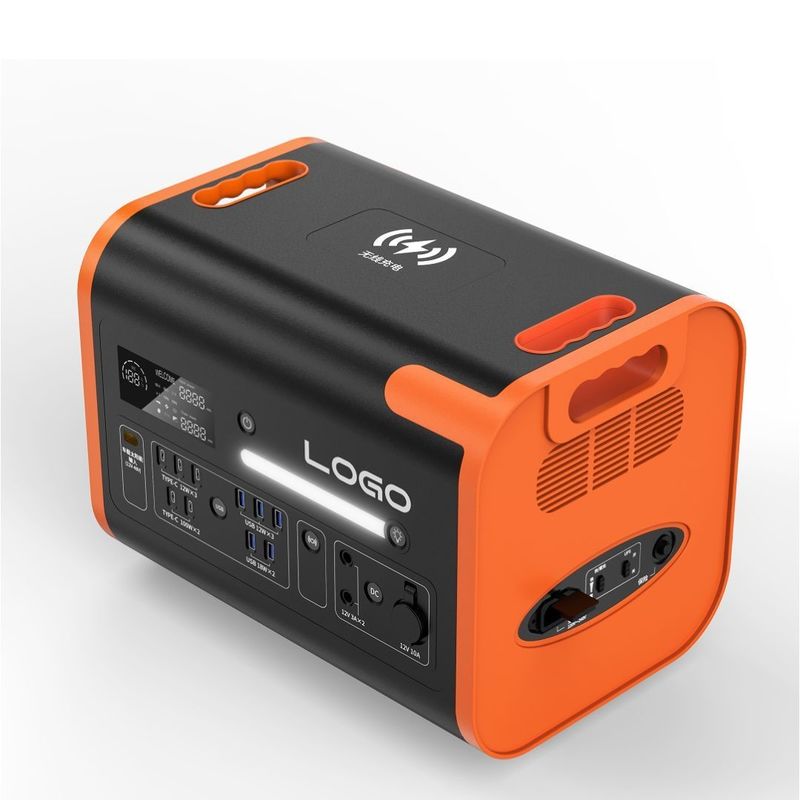 220V±5% wisselstroom-uitgangsspanning Snel opladen 2400W draagbare elektriciteitscentrale voor auto's en zonne-energie