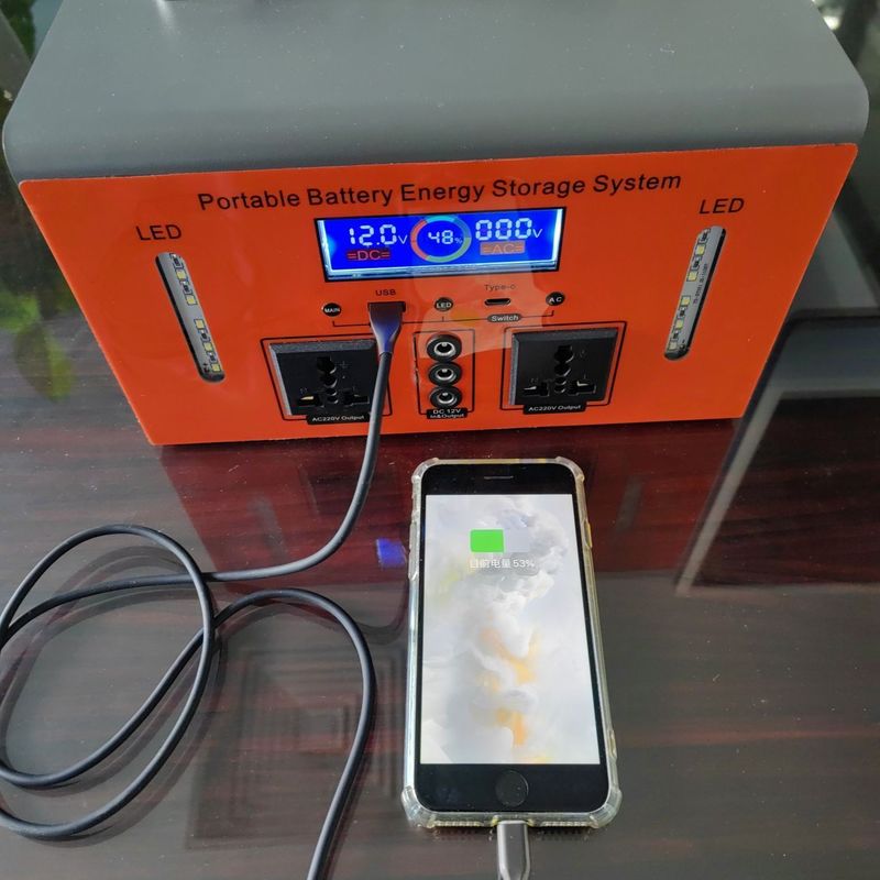 Draagbare elektriciteitscentrale van 300 W voor camping- en thuisnoodsituaties Type-C