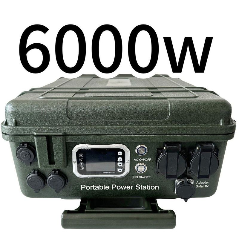 6048wh Grote capaciteit mobiele zonne-energiegenerator 6000W elektriciteitscentrale voor grote vraag